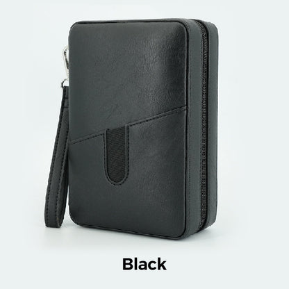 Portable Leather Cigar Humidor Case