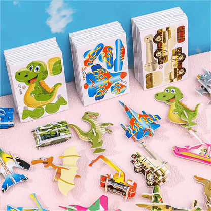 🦖 50% OFF! 🧩 EDUCATIONAL 3D PUZZLE - 50-Piece Cartoon Dinosaur Set with Vibrant Colors, Develops Creativity & Spatial Thinking for Ages 4+ 🎨✨