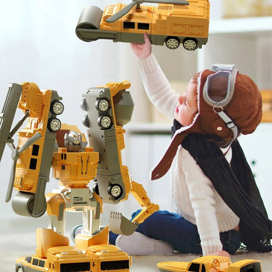 🎁🔥Limited Time 50% Off💓👦Magnetic Transform Engineering Car Assembled Toys