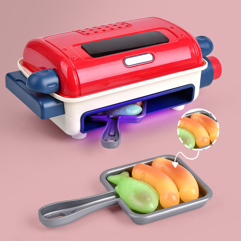 🍖 60% OFF NOW! ✨ Kids BBQ Grill Playset - Realistic Smoke & Sound Effects with 8 Toy Food Items for Imaginative Play 🎵👧🧑