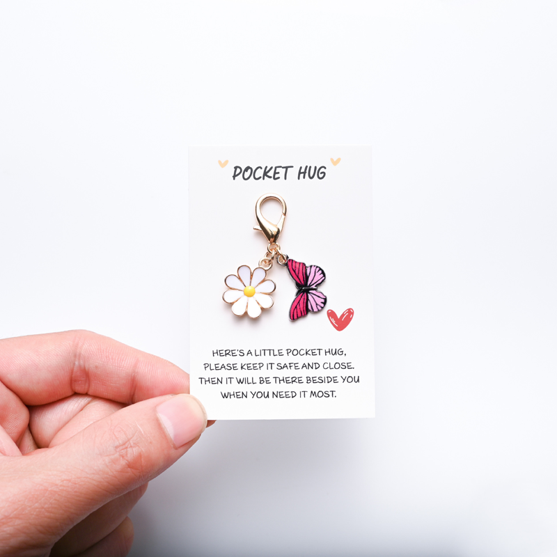Cute Insect Daisy Keychain & Card