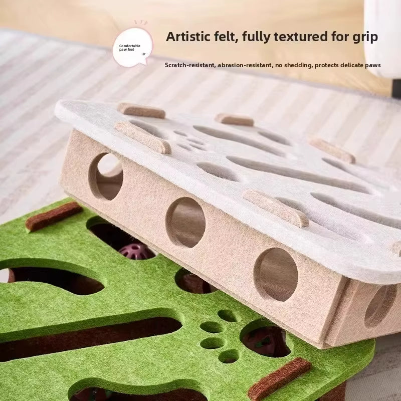 🔥Hot Sale Deals-Interactive Felt Maze Toy for Cats
